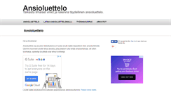 Desktop Screenshot of ansioluettelo.org