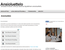 Tablet Screenshot of ansioluettelo.org